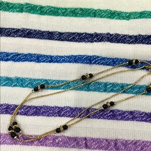 Necklace Elegant Gold and Black Beaded Necklace fantasy costume event latter